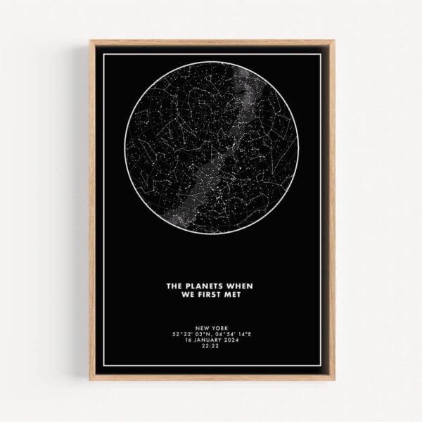 Starmap poster black